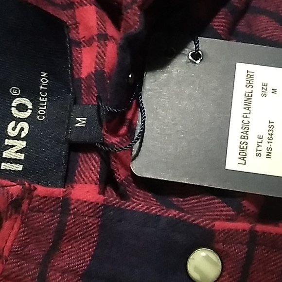 LS Pearl Snap ButtonClosure Flannel Shirt Black - Picture 9 of 12